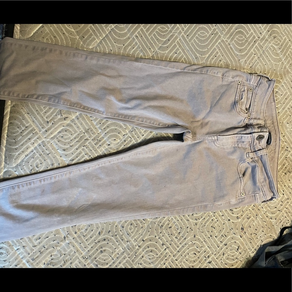American Eagle Grey Jeggings Size: 4